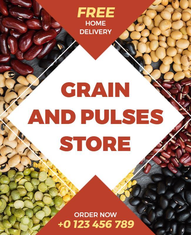 Grain and Pules Store Flyer Template