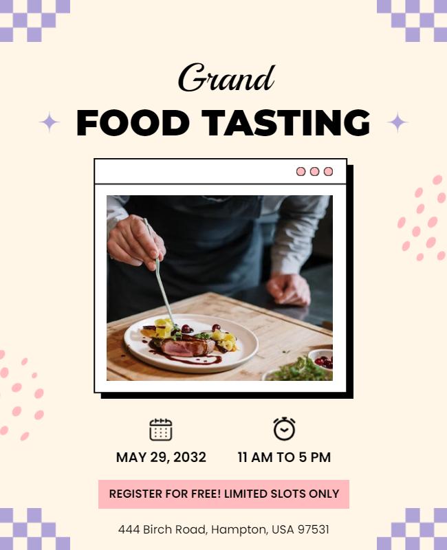 Grand Food Tasting Event Flyer Template