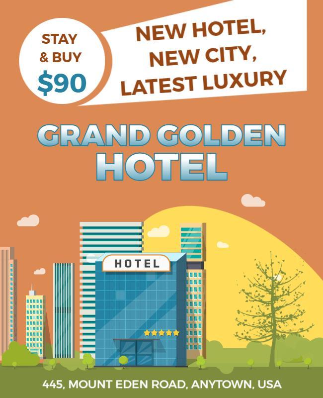 Grand Golden Hotel Flyer Template