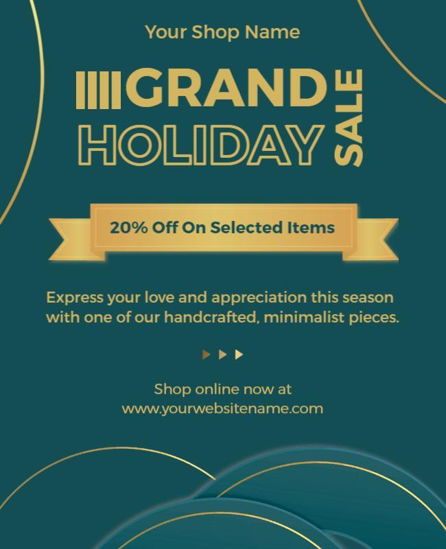 Grand Holiday Sale Discount Flyer Template