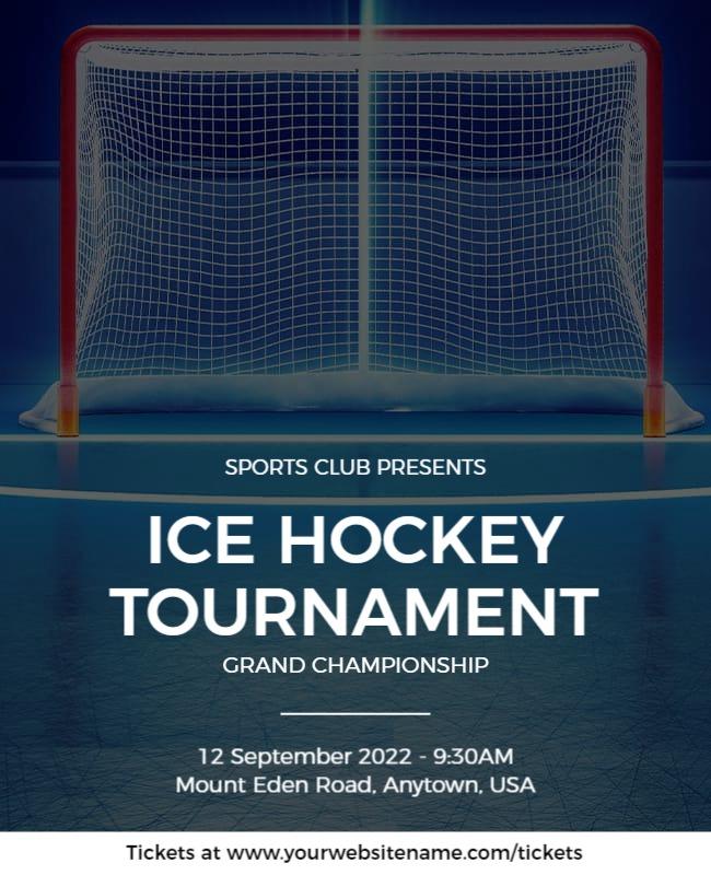 Grand Ice Hockey Tournament Event Flyer Template