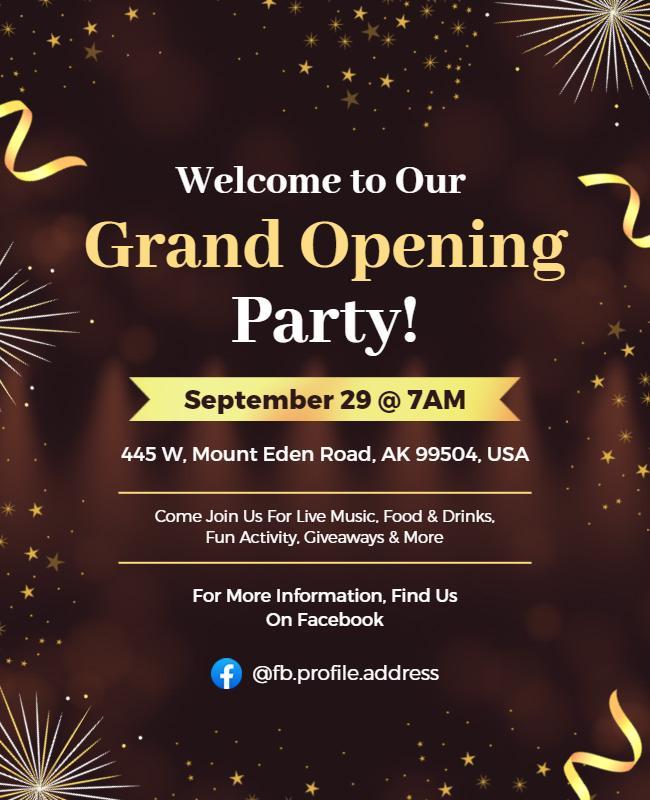 Grand Opening Celebration Event Flyer Template