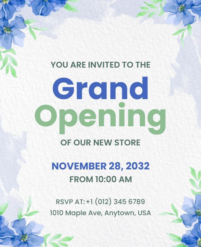 Grand Opening Celebration Invitation Flyer Template