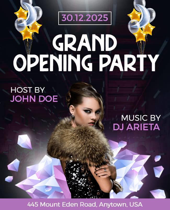 Grand Opening Celebration Party Flyer Template