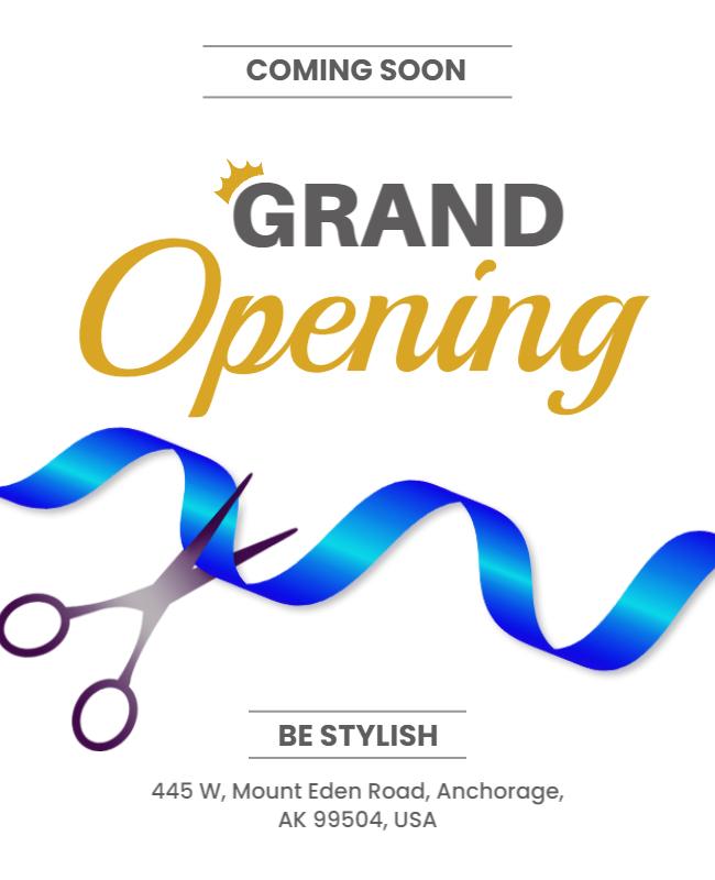 Grand Opening Event Announcement Flyer Template