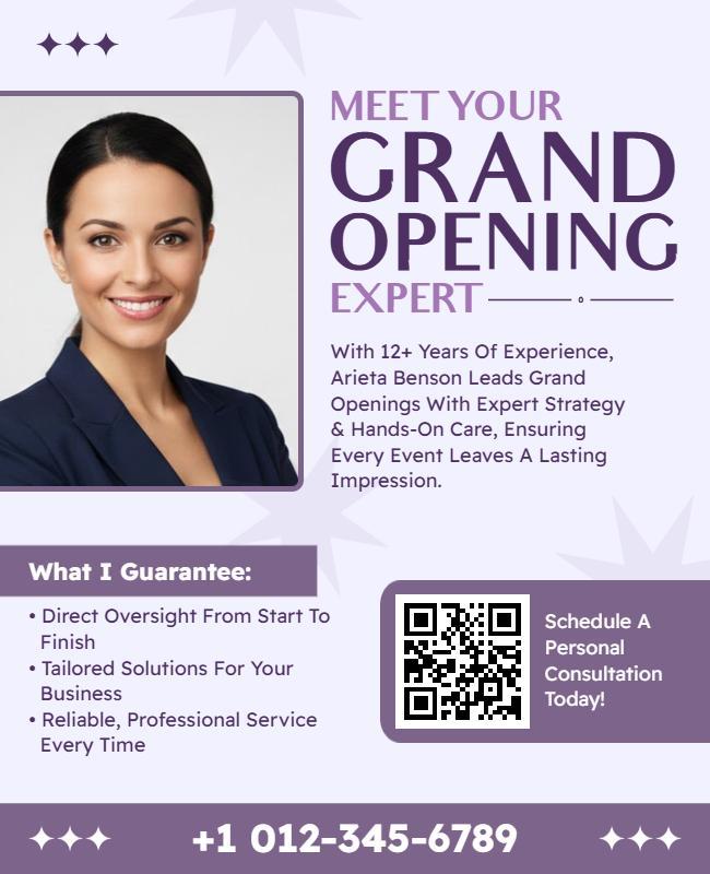 Grand Opening Event Consulting Services Flyer Template