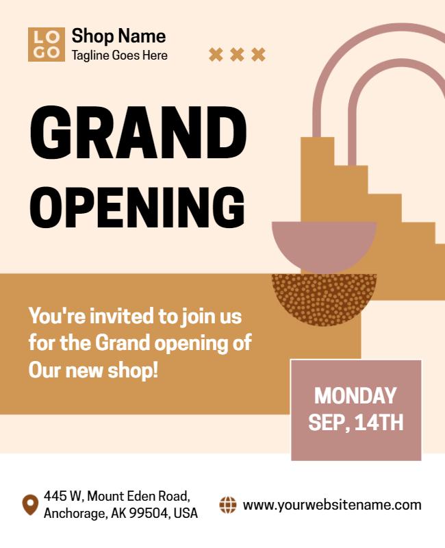 Grand Opening Retail Invitation Flyer Template