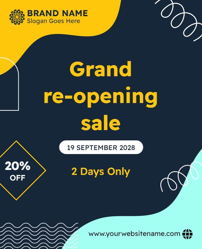 Grand Re Opening Sale Event Flyer Template