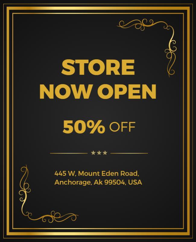 Grand Store Opening Discount Flyer Template