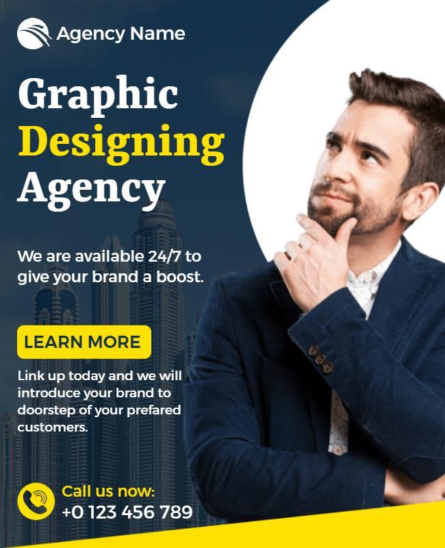 Graphic Design Agency Promotion Flyer Template