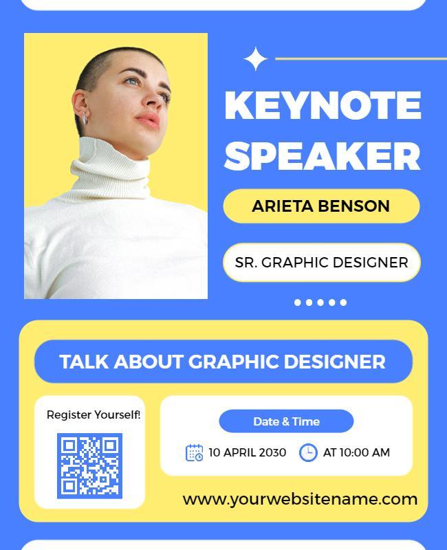 Graphic Design Keynote Speaker Event Flyer Template