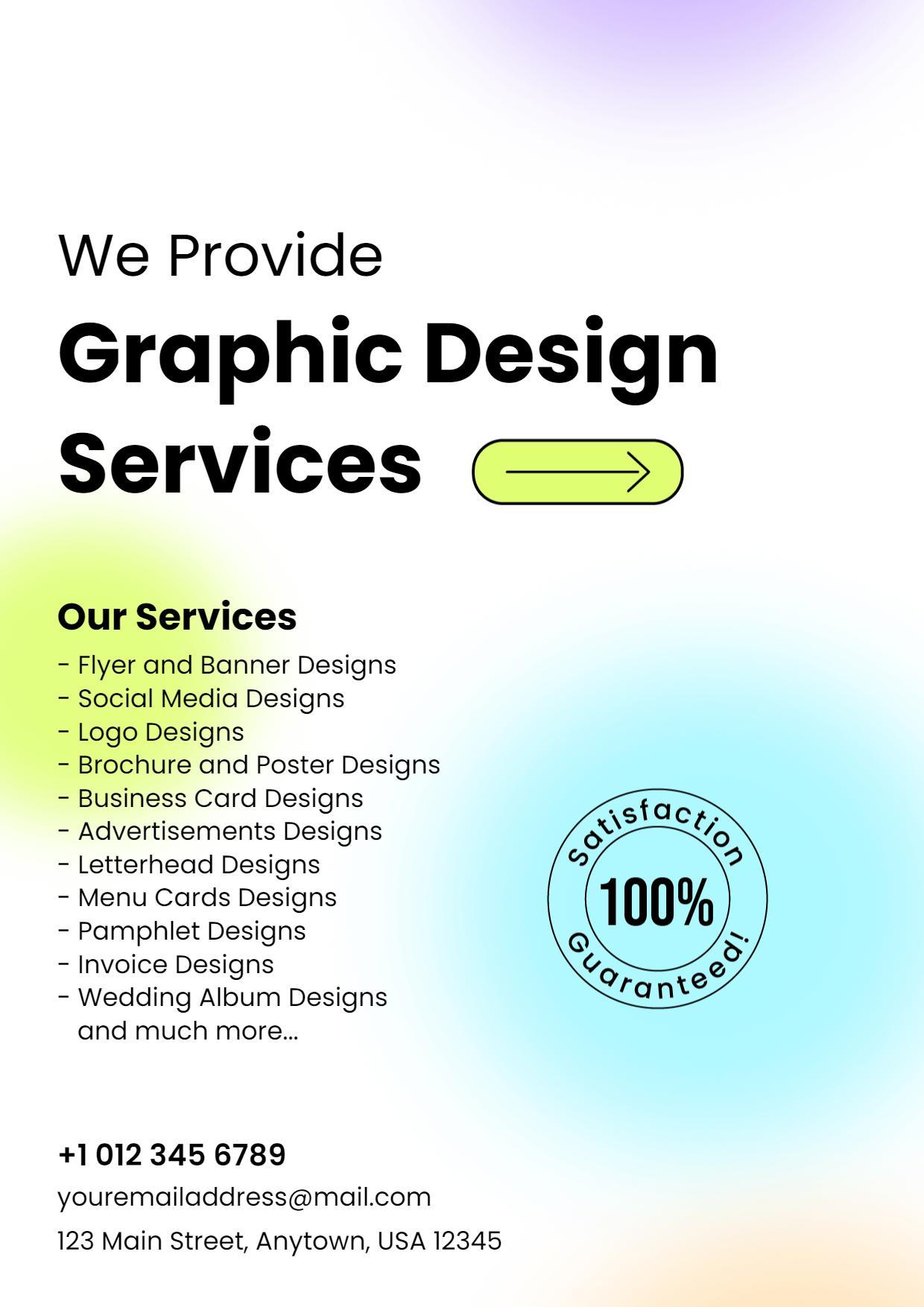 Graphic Design Services Promotional A4 Flyer Template