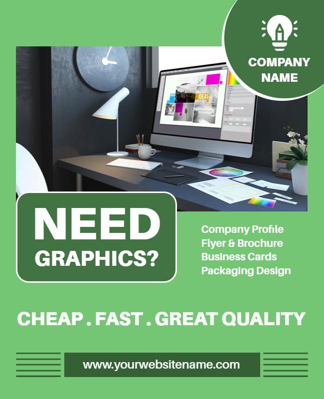 Graphic Design Services Promotional Flyer Template