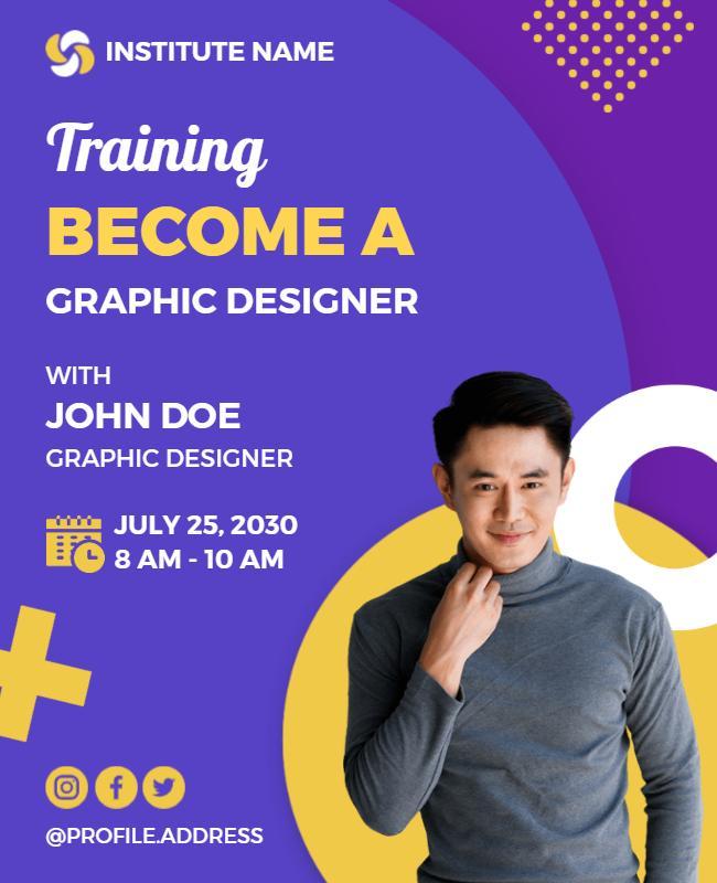 Graphic Design Training Workshop Flyer Template