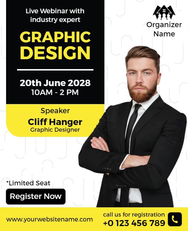 Graphic Design Webinar Event Flyer Template