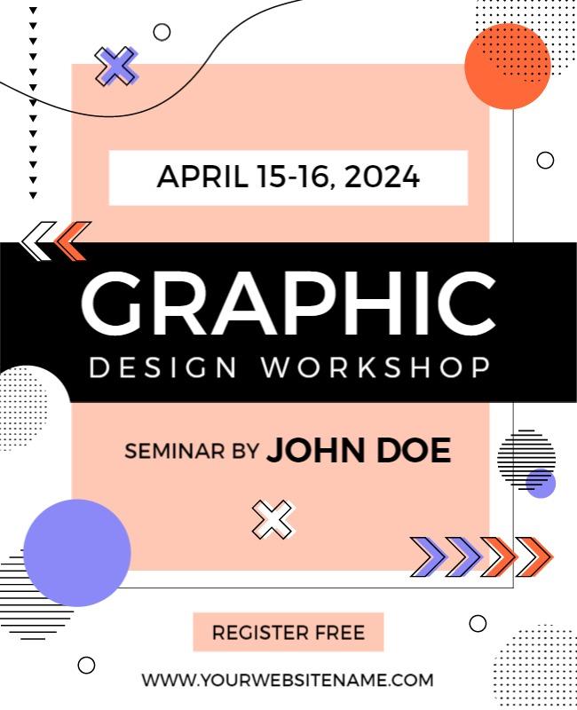 Graphic Design Workshop Seminar Flyer Template