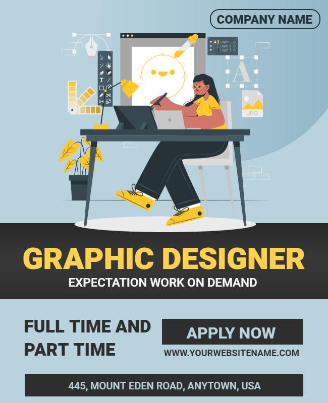 Graphic Designer Job Vacancy Flyer Template