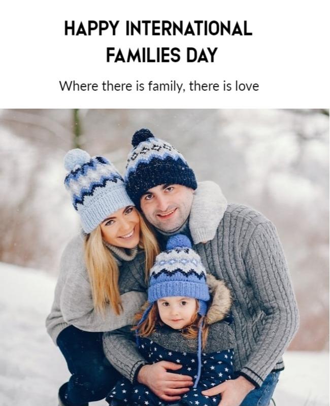 Gray International Day Of Families Poster Template