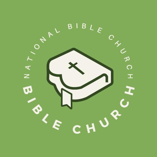 Green and White Church Logo Featuring a Bible Design Logo Template