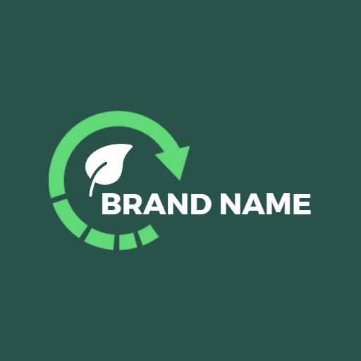 Green Circular Design Focused on Sustainable Recycle Logo Template
