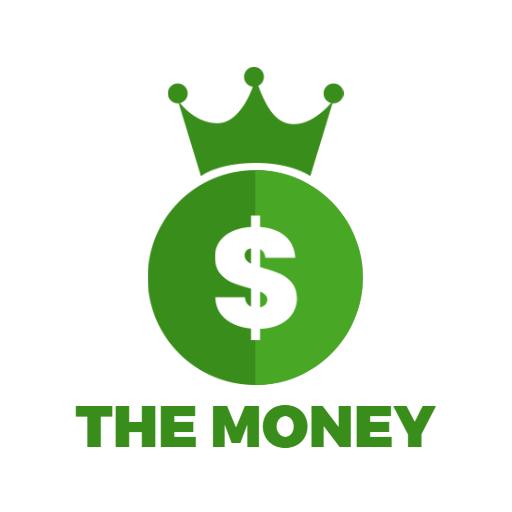 Green Dollar Sign Surrounded by Crown for Money Logo Template