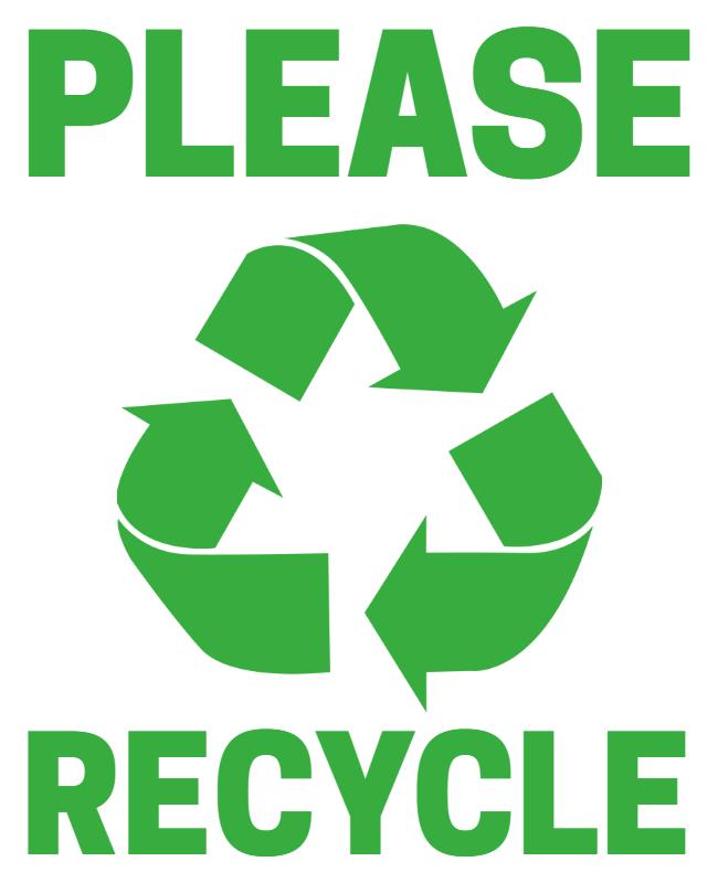 Green Eco-Friendly Please Recycle Awareness Poster Template