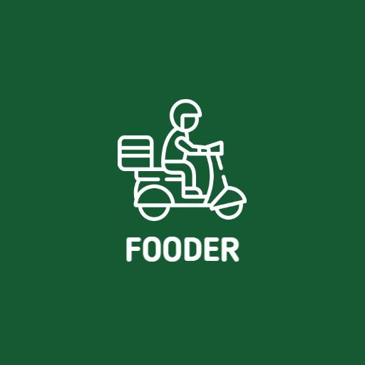 Green Food Delivery Scooter Logo Representing Fast Service Logo Template