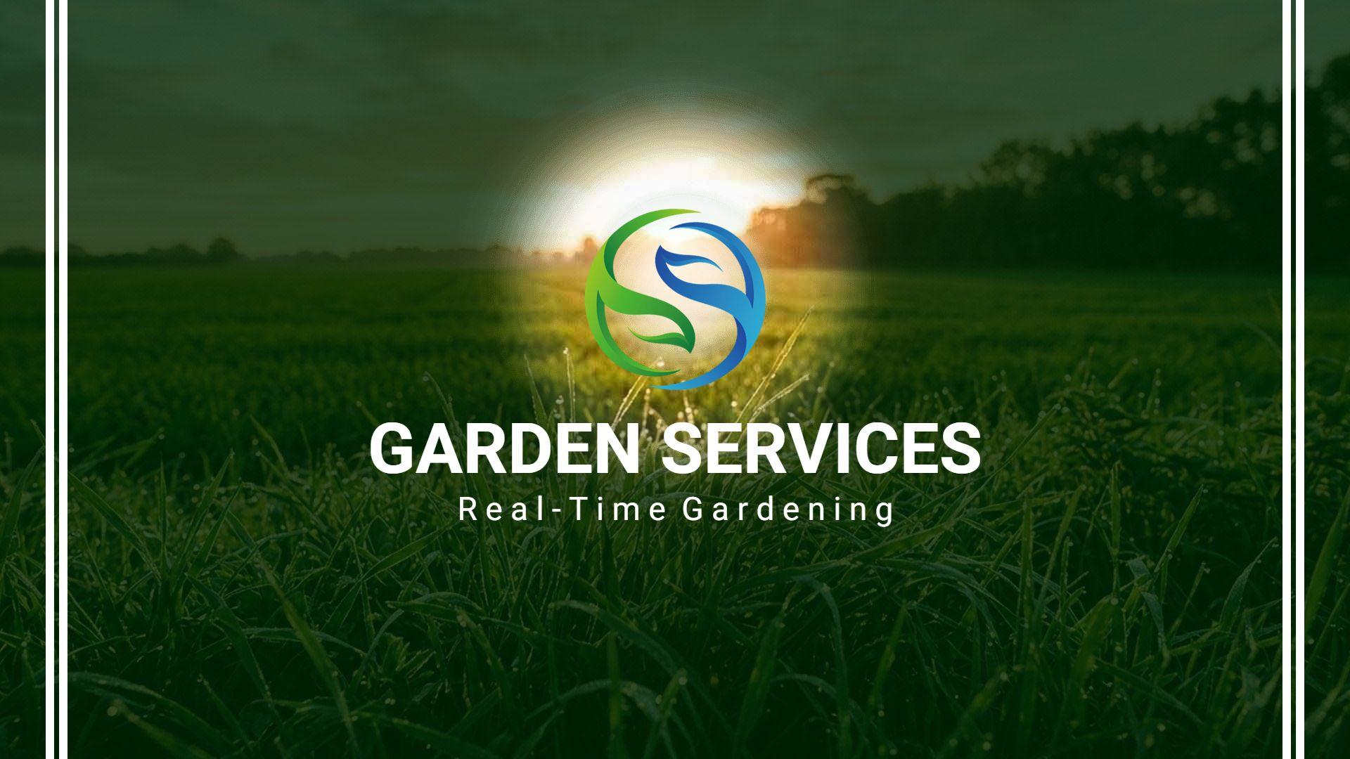 Green Gardening Services Business Overview Presentation Template