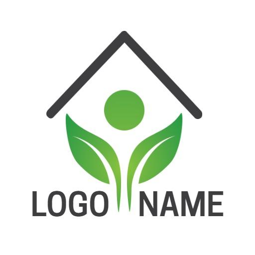 Green Home Design Promoting Eco Friendly Living Logo Template