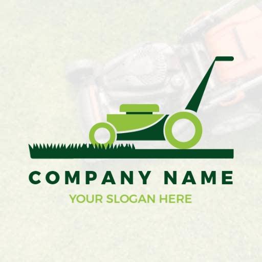 Green Lawn Mower Design for Professional Lawn Care Logo Template