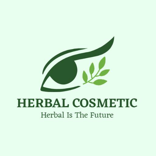 Green Leaf and Eye Symbolizing Herbal Cosmetic Innovations Logo Template