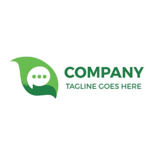 Green Leaf Design Symbolizing Effective Communication Logo Template