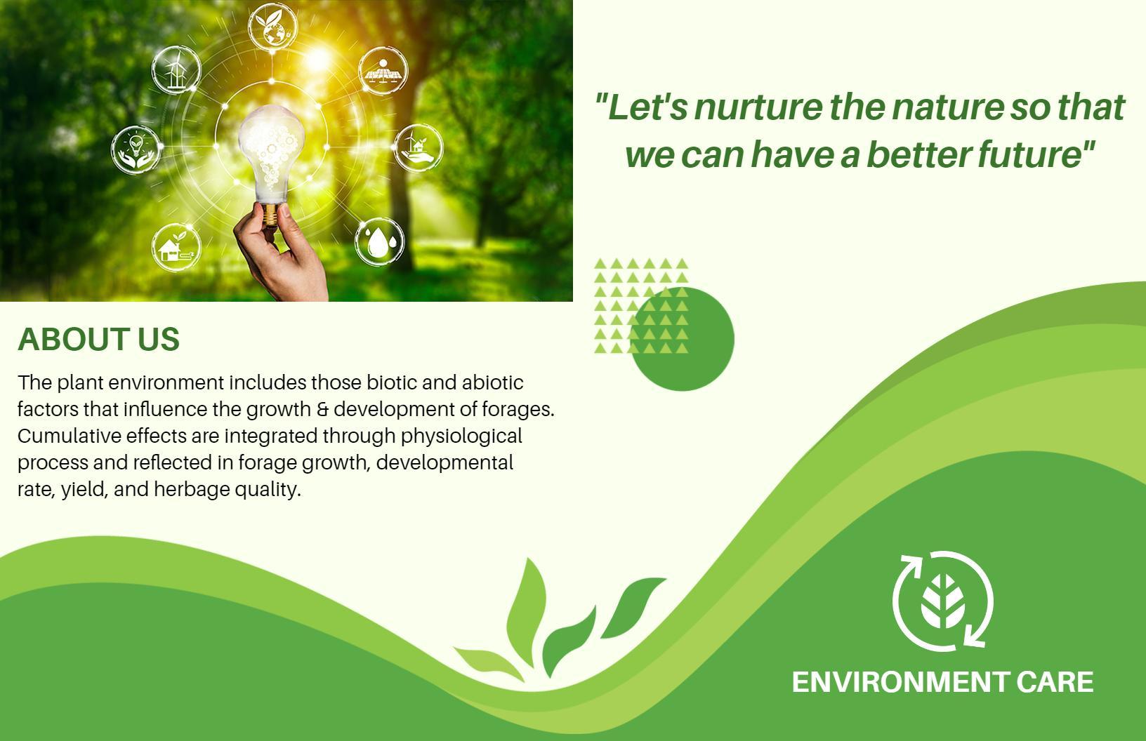 Green Nature Conservation and Awareness Program Brochure Template