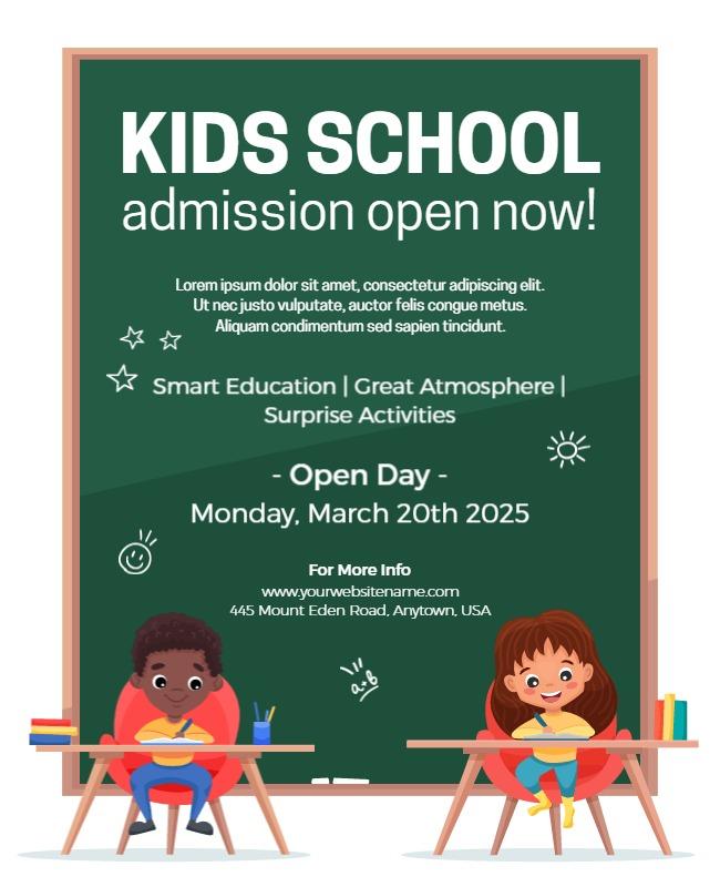 Green School Flyer Template