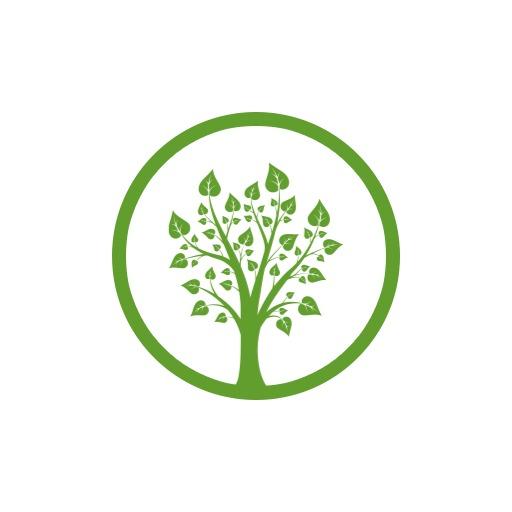 Green Tree Design Emphasizing Nature Within Circle Logo Template