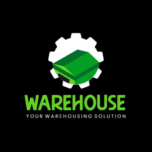 Green Warehouse Design Featuring Logistical Solutions Logo Template