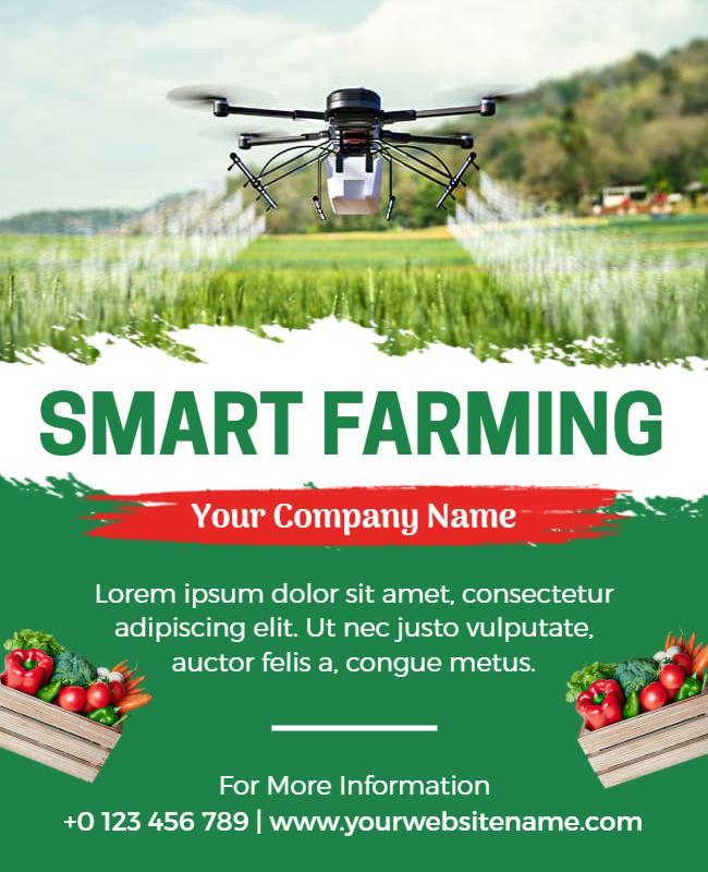 Green White Agriculture Flyer Template