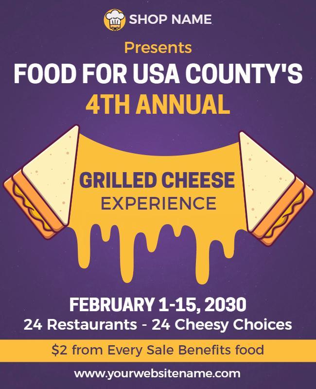 Grilled Cheese Festival Event Flyer Template