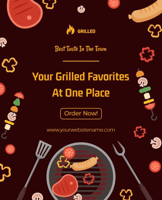 Grilled Food Festival Event Flyer Template