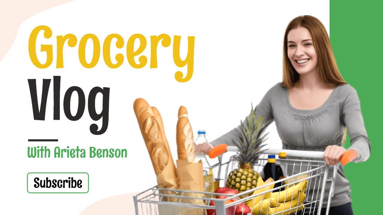 Grocery Shopping Adventure VLog YouTube Thumbnail Template
