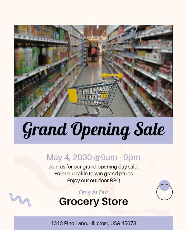 Grocery Store Grand Opening Sale Flyer Template