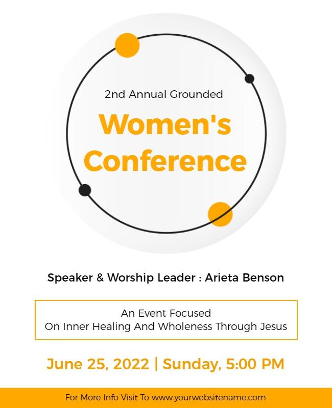 Grounded Womens Conference Event Flyer Template