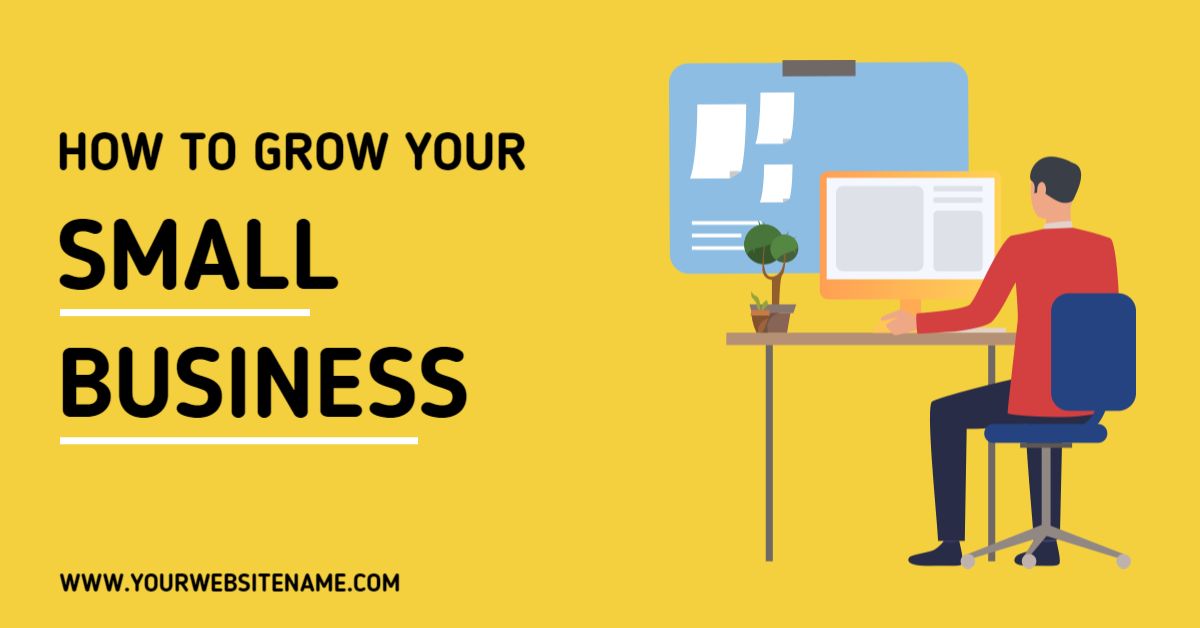 Growing a Small Business with Workspace Setup Tips Banner Template