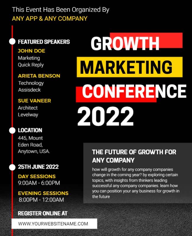 Growth Marketing Conference Event Flyer Template