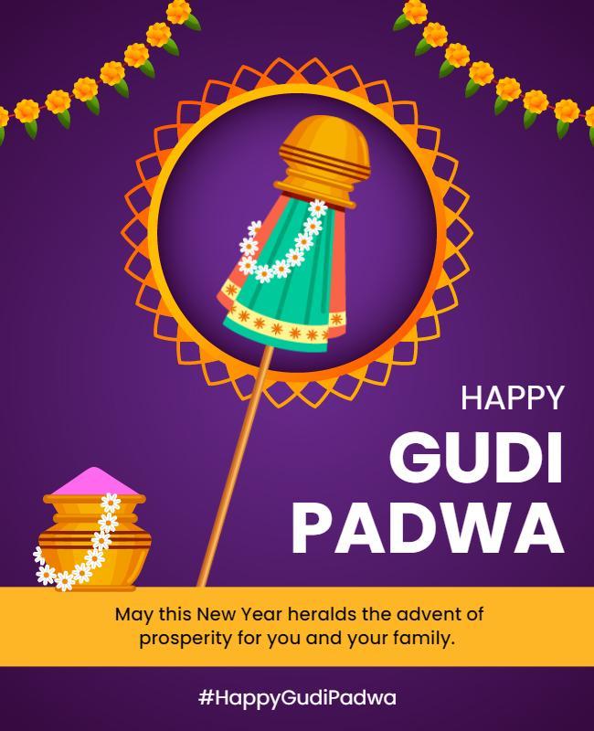 Gudi Padwa Festival Celebration Flyer Template