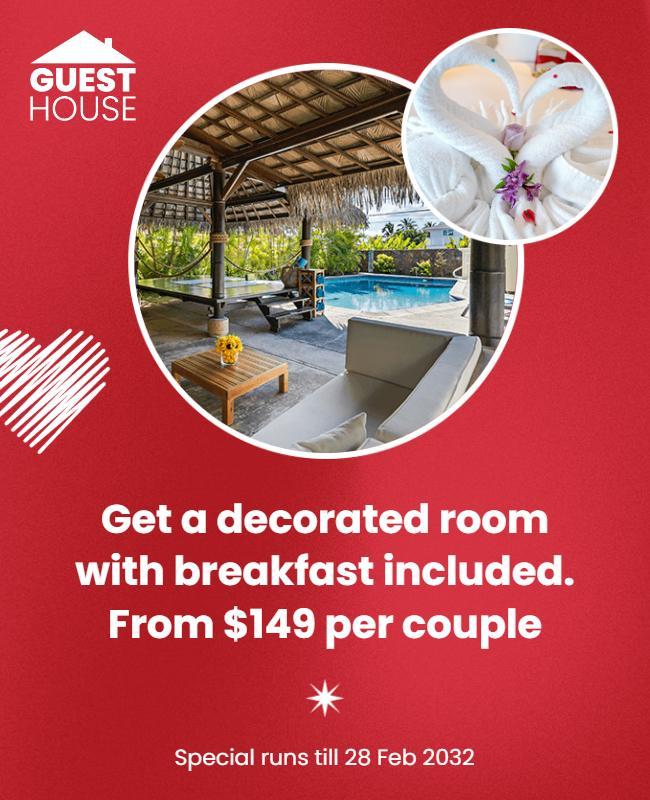 Guest House Romantic Getaway Offer Flyer Template