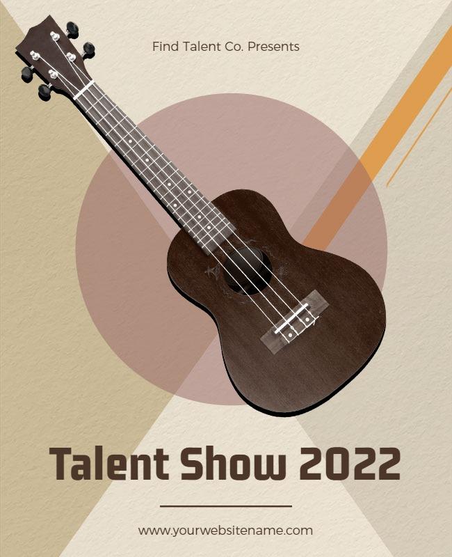 Guitar Talent Show Event Flyer Template