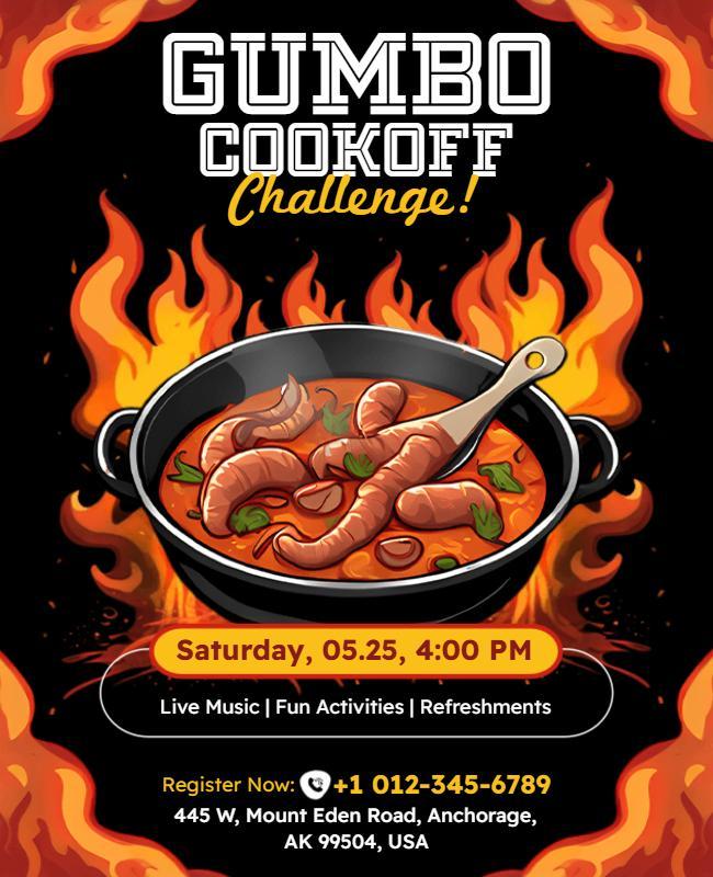 Gumbo Cookoff Challenge Event Flyer Template