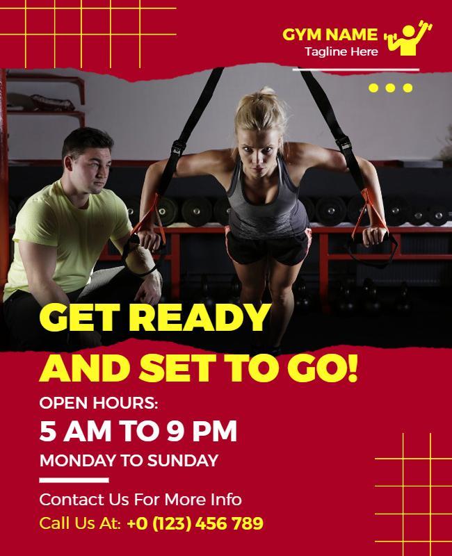 Gym Fitness Training Promotion Flyer Template