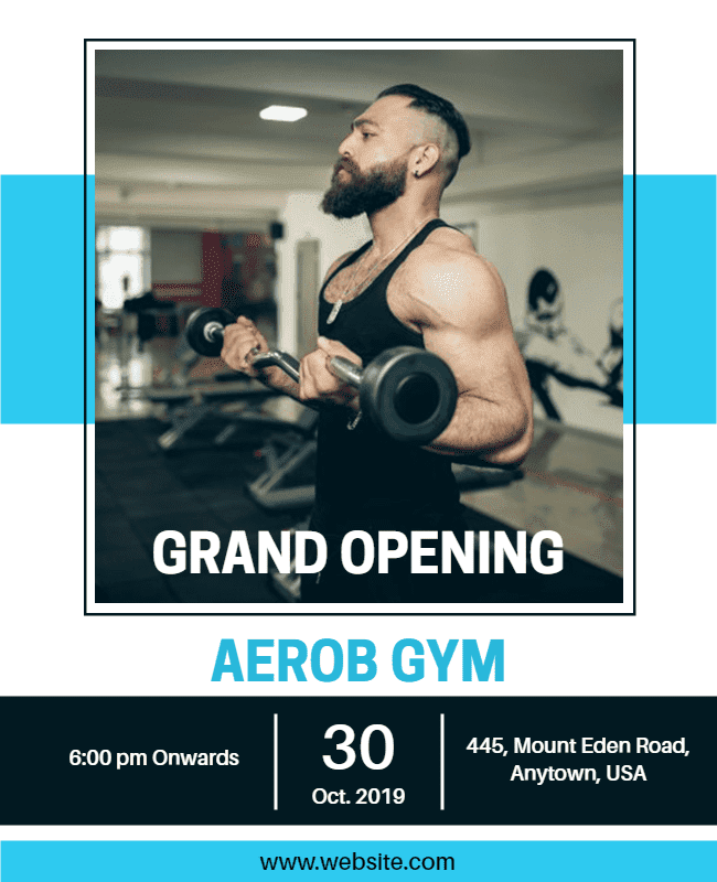 Gym Grand Opening Event Flyer Template